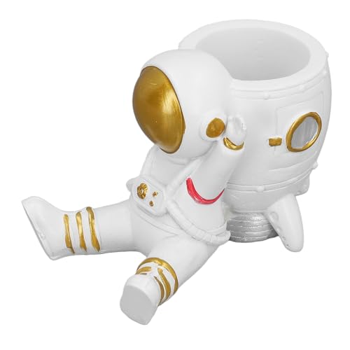 Vvikizy Astronauten-Bleistiftbecher, Astronauten-Bleistifthalter, Schreibtisch-Stifthalter-Organizer, Kunstharz-Astronautenfigur, Schreibtisch-Stifthalter-Organizer (2245C‑02) von Vvikizy