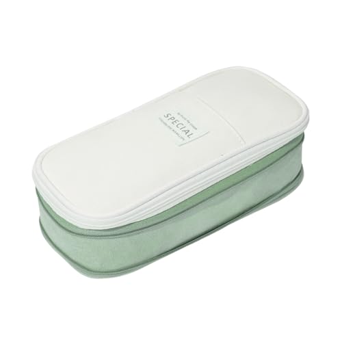 Vxcbad Federmäppchen mit grossem Fassungsvermögen, Mäppchen Mädchen Junge Teenager, Stiftebeutel für Studentin, Schreibwaren-Stifttasche für Teenager-Grün von Vxcbad