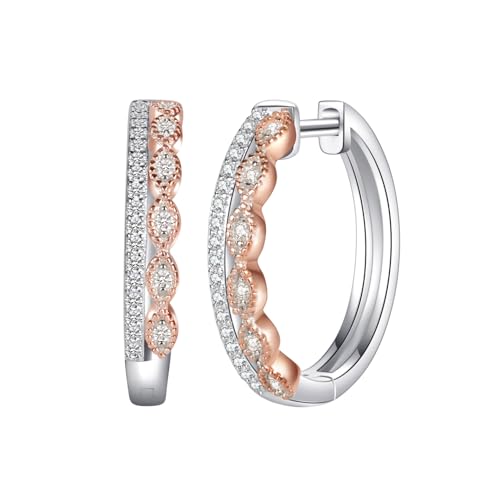 Vxddy Damen Ohrringe für Frauen Manschette Reif Ohrringe Huggie Stud Sterling Silber Ohrring Geschenk Schmuck von Vxddy