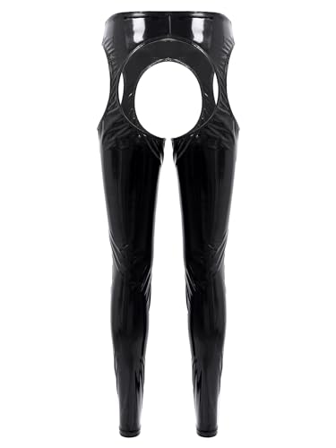 Vxuxlje Damen Wetllook Hosen Lackleder Leggings Cut Out Pants Lang Lederhosen Glänzend Strumpfhosen Slim Fit Pantyhose Schwarz XXL Vxuxlje Damen Wetllook Hosen Lackleder Leggings Cut Out Pants Lang Lederhosen Glänzend Strumpfhosen Slim Fit Pantyhose Schwarz XXL von Vxuxlje