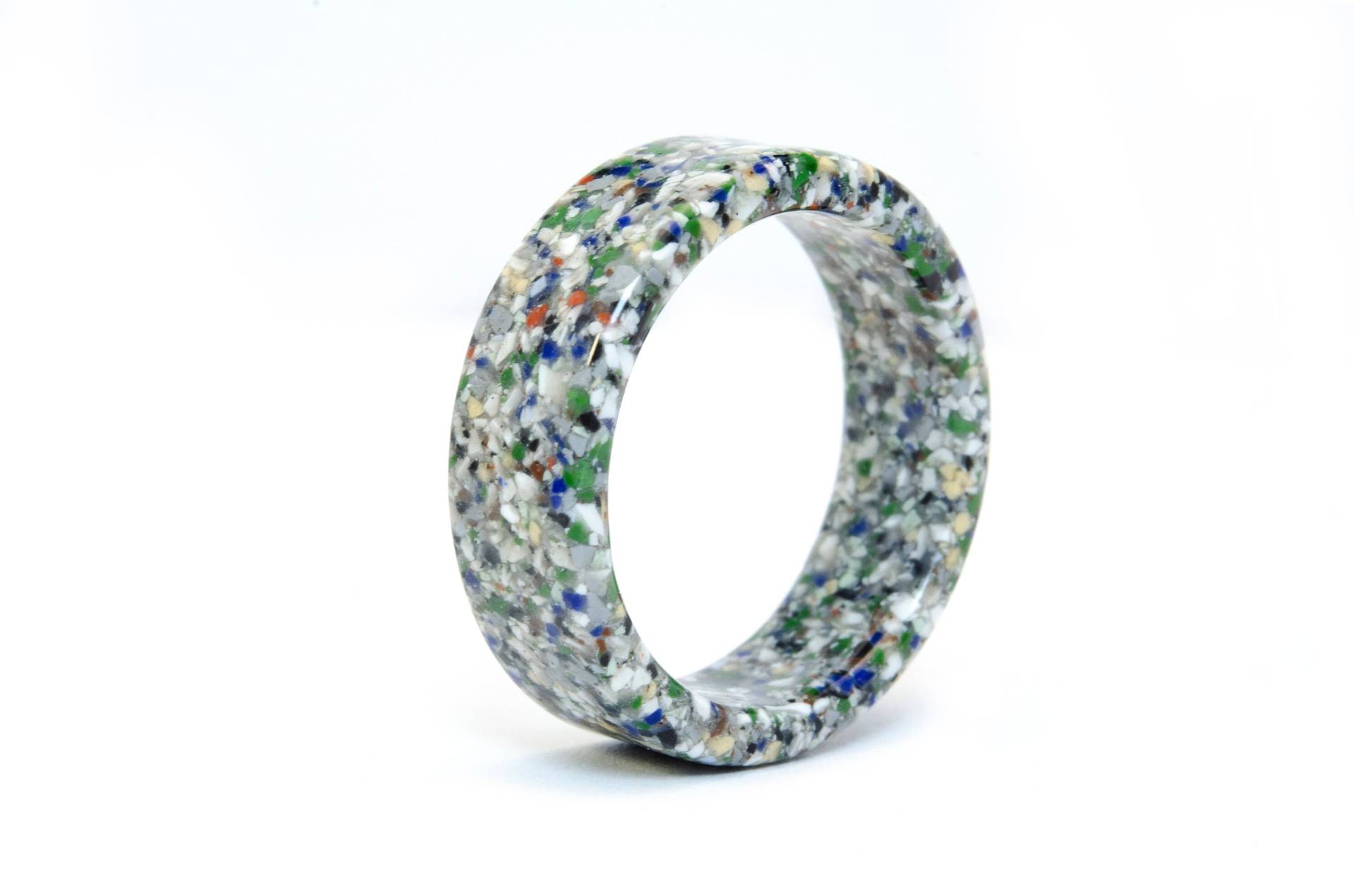 Grauer Achat-Ring, Blauer Mix-Achat-Ehering, Gelber Aventurin-Ehering, Achat-Verlobungsring, Achat-Ehering-Set von VyTvir