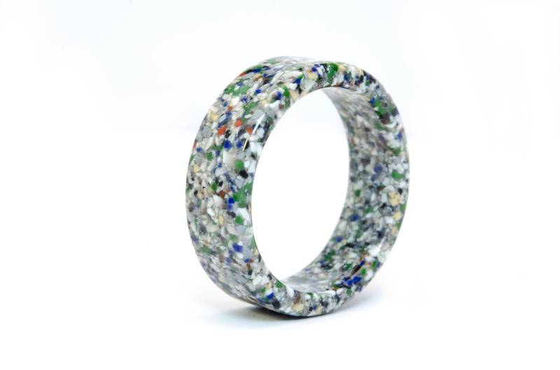 Grauer Achat-Ring, Blauer Mix-Achat-Ehering, Gelber Aventurin-Ehering, Achat-Verlobungsring, Achat-Ehering-Set von VyTvir