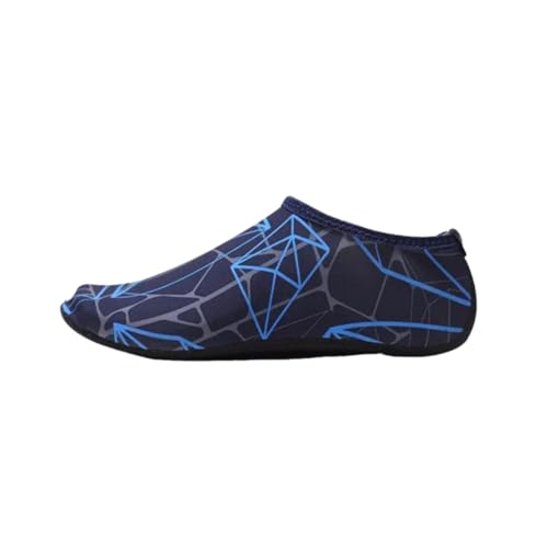 Vyloky Elasthan Sharkskin Sohle Badeschuhe Strandschuhe Schnorchelsocken - 80g Leicht & Faltbar, rutschfest für Strand, Surfen (Damen Herren) (Marineblau) von Vyloky