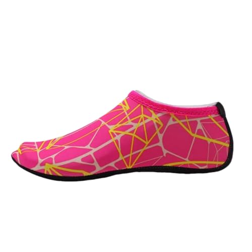 Vyloky Elasthan Sharkskin Sohle Badeschuhe Strandschuhe Schnorchelsocken - 80g Leicht & Faltbar, rutschfest für Strand, Surfen (Damen Herren) (Rosa) von Vyloky