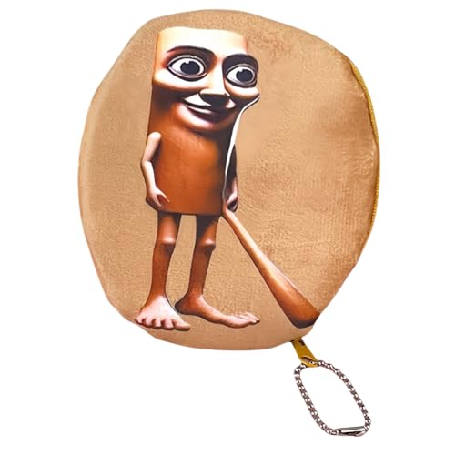 Vyloky Plüsch-Geldbörse mit Fabelwesen Design | Multifunktionale 10cm Mini-Tasche für Münzen & Ladekabel | AFFE, Hai, Frosch, Strichmännchen (Strichmännchen) von Vyloky