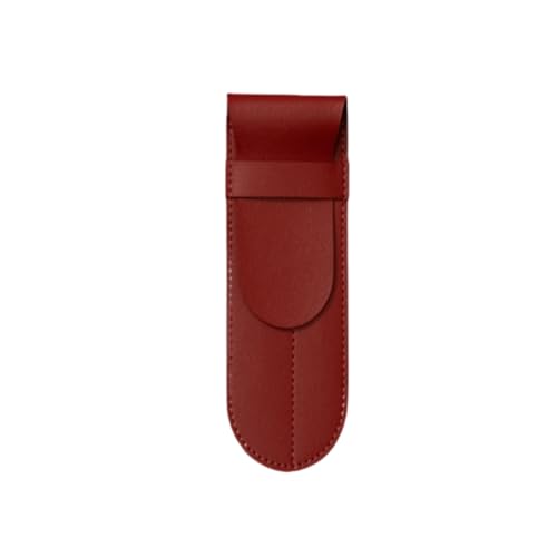 Vyloky Stiftetui Aufbewahrungstasche Kompakter Organizer Leder Mehrzweck-Stiftetui Schreibwaren-Tasche Füllfederhalter-Etui (Rot) von Vyloky
