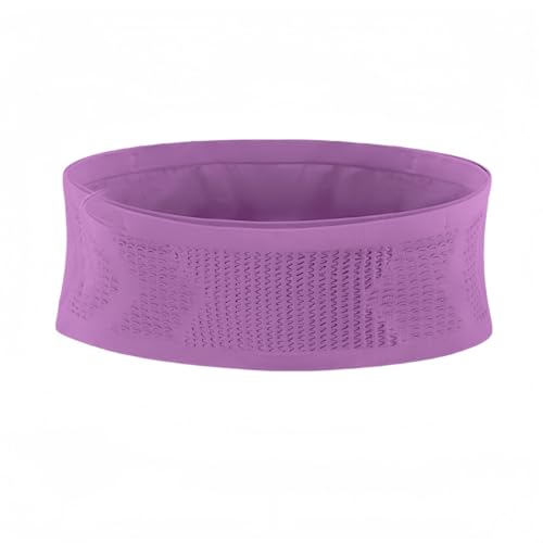 Vyloky Unsichtbare Sport Bauchtasche für Handy | Atmungsaktiver Laufgürtel mit Multifunktionstaschen für Fitness, Joggen, Wandern (Damen & Herren, Größe M/L) (Lila,L) von Vyloky