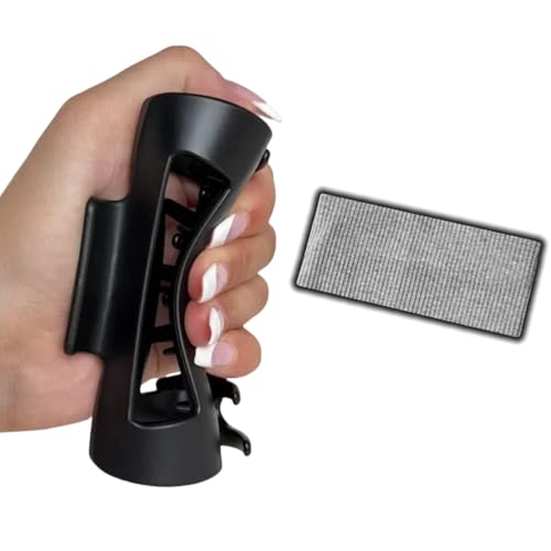 Vyloky Weiche Silikon Haarklammer Damen (10.5×4.8cm) - Bruchfester Hinterkopf Griff für Autofahrten, 4 Farben (Schwarz/Weiß/Rot/Ockergelb) drückfrei leichte Sicherheit (Schwarz) von Vyloky