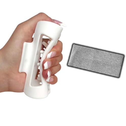 Vyloky Weiche Silikon Haarklammer Damen (10.5×4.8cm) - Bruchfester Hinterkopf Griff für Autofahrten, 4 Farben (Schwarz/Weiß/Rot/Ockergelb) drückfrei leichte Sicherheit (Weiß) von Vyloky