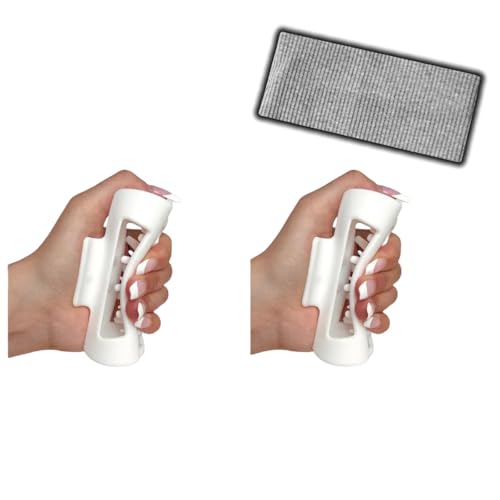 Vyloky Weiche Silikon Haarklammer Damen (10.5×4.8cm) - Bruchfester Hinterkopf Griff für Autofahrten, 4 Farben (Schwarz/Weiß/Rot/Ockergelb) drückfrei leichte Sicherheit (Zwei Mal Weiß) von Vyloky