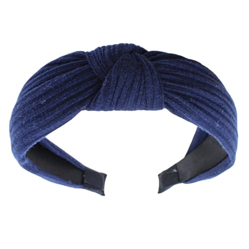 Geknotetes Haarband für Damen, modisch, gestrickter Stoff, hoher Totenkopf, breites Stirnband für Gesichtswäsche und tägliche Hautpflege, Reise-Haarband Geknotetes Haarband für Damen, modisch, gestrickter Stoff, hoher Totenkopf, breites Stirnband für Gesichtswäsche und tägliche Hautpflege, Reise-Haarband von Vynetra