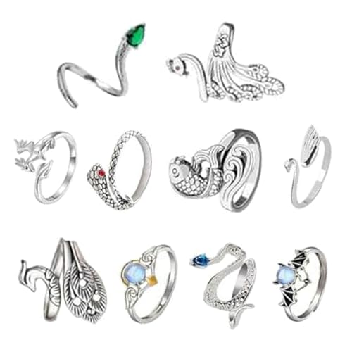 Häkelring-Set, verstellbare Garnspannringe, Häkelwerkzeug für Handweben, vielseitiges Häkelzubehör, modisches Accessoire, 10 Stück, Einheitsgröße, Wie beschrieben, Wie beschrieben von Vynetra