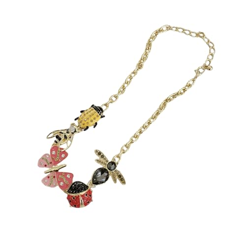 Vintage-inspirierte Schmetterlings-Halskette, verstellbare Länge, handgefertigt, Punk-Schmuck-Accessoire für Damen und Mädchen, Retro-Punk, Festival-Schmuck von Vynetra