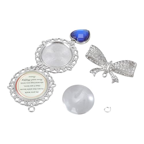 Vynetra Brautstrauß, Foto-Charm-Accessoire, einzigartiger Fotohalter, Charm-Anstecker mit Schleifen-Akzent für Brautstrauß und mehr, Metall Vynetra Brautstrauß, Foto-Charm-Accessoire, einzigartiger Fotohalter, Charm-Anstecker mit Schleifen-Akzent für Brautstrauß und mehr, Metall von Vynetra