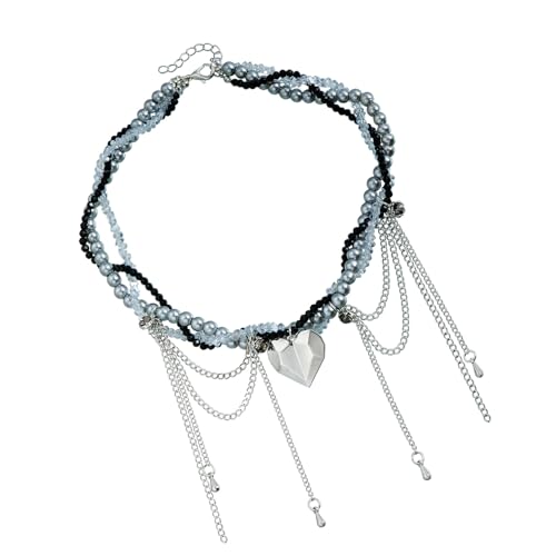 Vynetra Elegante Halskette mit Herz-Anhänger und eleganten Tropfen-Quasten-Designs, Legierungsmaterialien für verschiedene Anlässe, Modeschmuck Vynetra Elegante Halskette mit Herz-Anhänger und eleganten Tropfen-Quasten-Designs, Legierungsmaterialien für verschiedene Anlässe, Modeschmuck von Vynetra