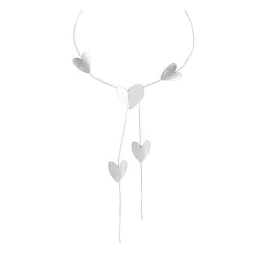 Vynetra Elegante lange Halskette mit rundem Herz-Anhänger für modebewusste Frauen und Trendsetter, Stimmungsschmuck, Gold-color, Wie beschrieben, Wie beschrieben von Vynetra