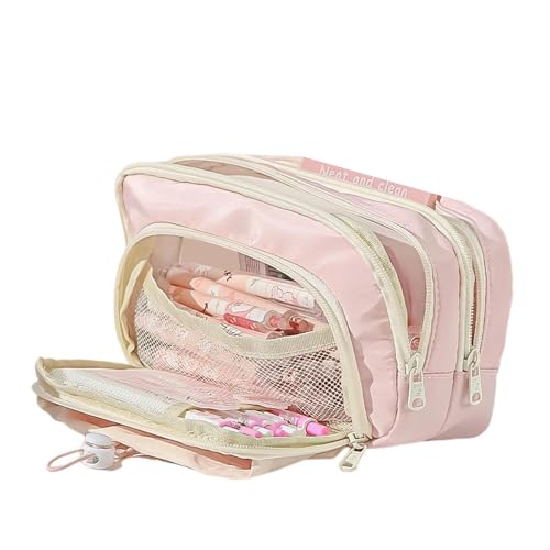 Vynetra Großes Federmäppchen, hohe Kapazität, Stifttasche, mehrere Fächer, Stift-Organizer, Reise-Make-up-Tasche für Büro, Schule, Reisen, großes Fassungsvermögen, B von Vynetra
