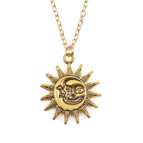 Vynetra Halskette mit Sonnen- und Mond-Anhänger, modische Halskette mit Sonnen- und Mondanhänger, individualisiertes Accessoire, tägliches Tragen, Gold, Wie beschrieben, Wie beschrieben Vynetra Halskette mit Sonnen- und Mond-Anhänger, modische Halskette mit Sonnen- und Mondanhänger, individualisiertes Accessoire, tägliches Tragen, Gold, Wie beschrieben, Wie beschrieben von Vynetra
