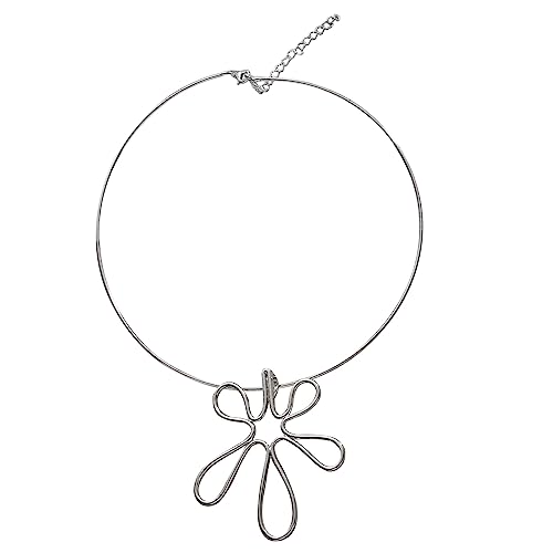 Vynetra Süße und coole geometrische Blumen-Halskette, leicht, luxuriös, kalter Wind, Halskette, modische Temperament-Halskette, hohle Blumen-Halskette, Einheitsgröße, Wie beschrieben, Wie beschrieben von Vynetra