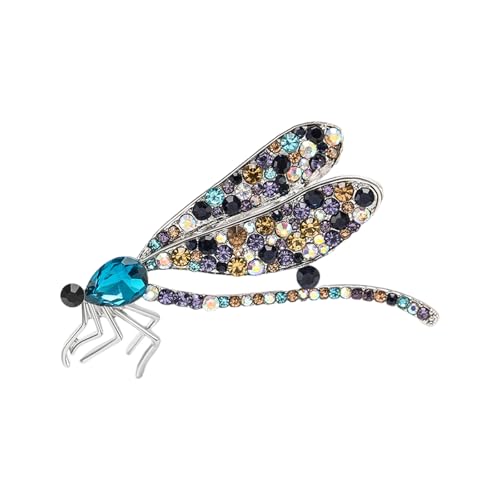 Wunderschöne Libellen-Brosche mit Strasssteinen, Kleidungsaccessoire, eleganter Damenkleidung, Schmuck für jeden Anlass, Legierung, Einheitsgröße, Wie beschrieben von Vynetra