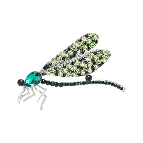 Wunderschöne Libellen-Brosche mit Strasssteinen, Kleidungsaccessoire, eleganter Damenkleidung, Schmuck für jeden Anlass, Legierung, Einheitsgröße, Wie beschrieben von Vynetra