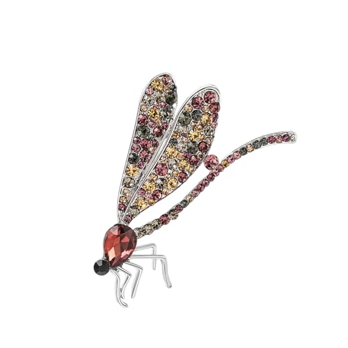 Wunderschöne Libellen-Brosche mit Strasssteinen, Kleidungsaccessoire, eleganter Damenkleidung, Schmuck für jeden Anlass, Legierung, Einheitsgröße, Wie beschrieben von Vynetra