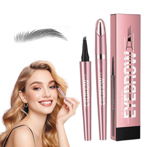 2025 Neu Magischer Augenbrauenstift, Magischer Augenbrauenstift, 3D Augenbrauenstifte Wasserfest,mit 4 Spitzen, für Natürlich Aussehende,Definierte Augenbrauen(Grau) von Vyrthalis