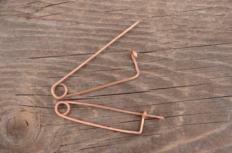 Handgeschmiedete Nadel /11 cm, Kupfernadel Zum Weben/Brettchenweben Mittelalterliches Webwerkzeug Mittelalter-Reenactment Mittelalterliche von VytuVatu