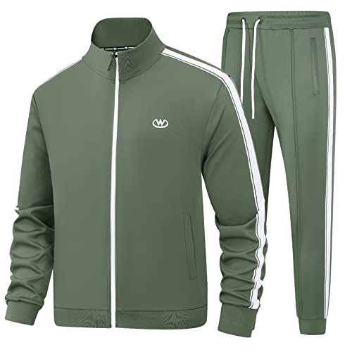 W JIANWANG Herren Jogginganzug Trainingsanzug Sportanzug Fußball Sporthose für Gym Tracksuit Atmungsaktiv Hausanzug JW-3601-M von W JIANWANG