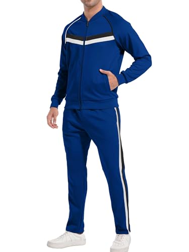 W JIANWANG Herren Jogginganzug Trainingsanzug Sportanzug Fußball Sporthose für Gym Tracksuit Atmungsaktiv Hausanzug JW-3606-L von W JIANWANG