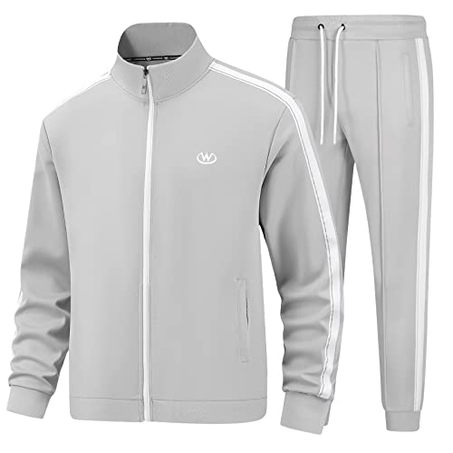 W JIANWANG Herren Jogginganzug Trainingsanzug Sportanzug Fußball Sporthose für Gym Tracksuit Atmungsaktiv Hausanzug JW-3608-L von W JIANWANG