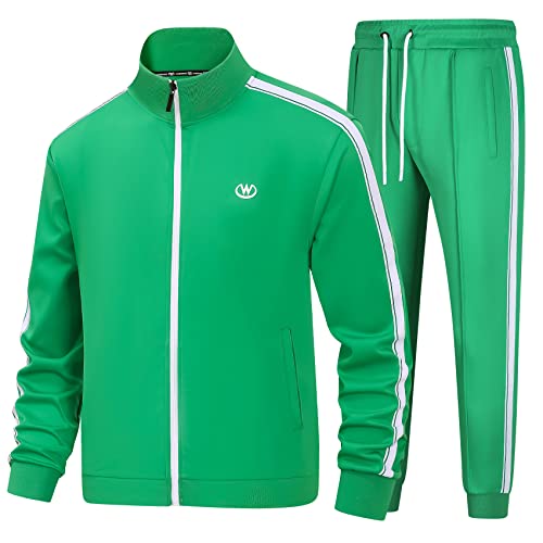 W JIANWANG Herren Jogginganzug Trainingsanzug Sportanzug Fußball Sporthose für Gym Tracksuit Atmungsaktiv Hausanzug JW-3609-M von W JIANWANG