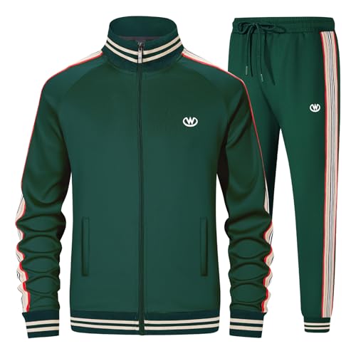 W JIANWANG Herren Trainingsanzug Jogginganzug Sportanzug Tracksuits 2 Teiliges Lässiges Athletisches Jogging 5016-M von W JIANWANG