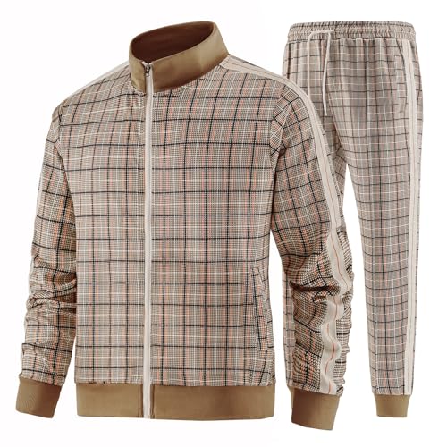 W JIANWANG Herren Jogginganzug Trainingsanzug Sportanzug Fußball Sporthose für Gym Tracksuit Atmungsaktiv Hausanzug JW-2301-L von W JIANWANG