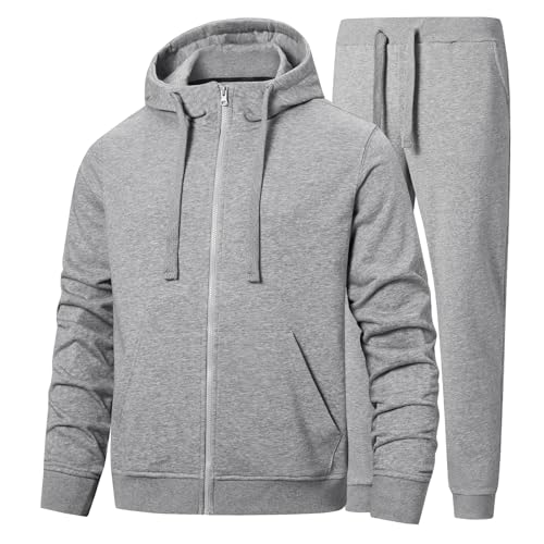 W JIANWANG Trainingsanzug Herren Hoodie Baumwolle Jogginganzug Herren Athletisch Komfortabel Tracksuit ATM-121-XXL von W JIANWANG