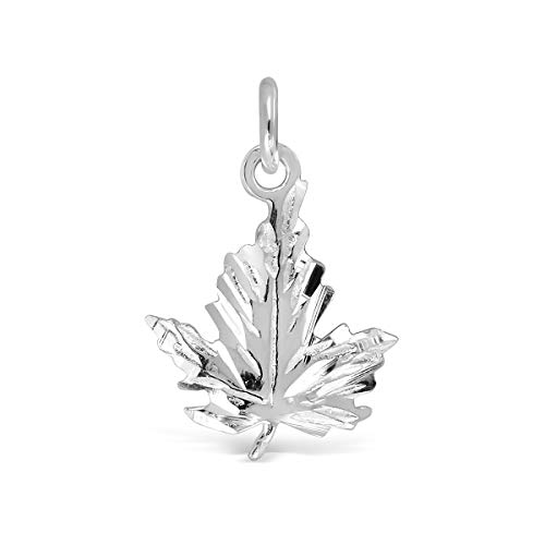 925 Sterling Silber Diamantschliff Ahorn Blatt Kanada Anhänger - Zierlicher Natur Schmuck für Damen 925 Sterling Silber Diamantschliff Ahorn Blatt Kanada Anhänger - Zierlicher Natur Schmuck für Damen von W | S WITHLOVE SILVER