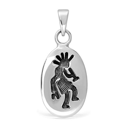 925 Sterling Silber Kokopelli Southwestern Indianischer Ovaler Anhänger Native American 925 Sterling Silber Kokopelli Southwestern Indianischer Ovaler Anhänger Native American von W | S WITHLOVE SILVER