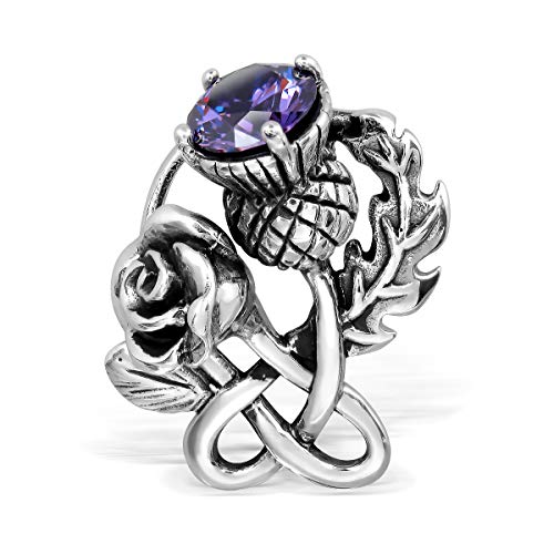 WithLoveSilver 925 Sterling Silber Keltischer Klassischer Schottischer Stil Distel Herz Rose Simulierter Kubischer Zirkonia Brosche Pin, Edelstein, Kubischer Zirkonia WithLoveSilver 925 Sterling Silber Keltischer Klassischer Schottischer Stil Distel Herz Rose Simulierter Kubischer Zirkonia Brosche Pin, Edelstein, Kubischer Zirkonia von W | S WITHLOVE SILVER
