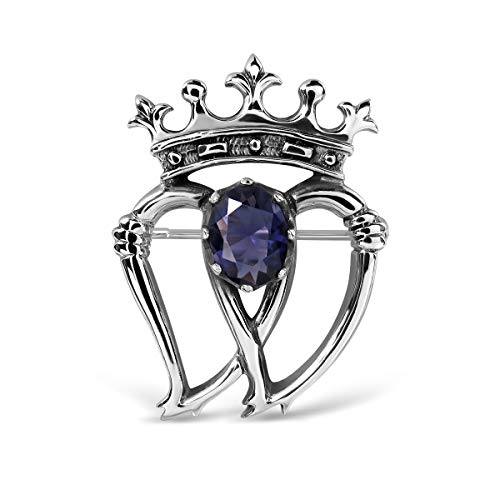 WithLoveSilver 925 Sterling Silber Klassischer Schottischer Stil Herz Krone Luckenbooth mit Ovalem Amethystglas Brosche Pin WithLoveSilver 925 Sterling Silber Klassischer Schottischer Stil Herz Krone Luckenbooth mit Ovalem Amethystglas Brosche Pin von W | S WITHLOVE SILVER