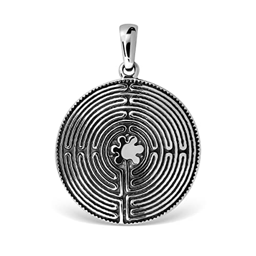 WithLoveSilver 925 Sterling Silber Meditation Labyrinth Scheibe Anhänger, Sterling-Silber, Ohne Edelstein. WithLoveSilver 925 Sterling Silber Meditation Labyrinth Scheibe Anhänger, Sterling-Silber, Ohne Edelstein. von W | S WITHLOVE SILVER