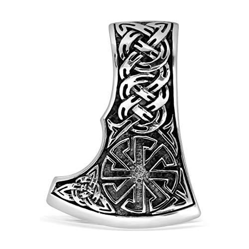 W | S WITHLOVE SILVER 925 Sterling Silber Wikingeraxt Amulett Slawisch Keltisch Triquetra Mjolnir Kolovrat Doppelseitiger Anhänger W | S WITHLOVE SILVER 925 Sterling Silber Wikingeraxt Amulett Slawisch Keltisch Triquetra Mjolnir Kolovrat Doppelseitiger Anhänger von W | S WITHLOVE SILVER