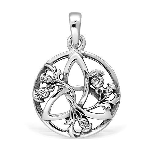 WithLoveSilver Anhänger aus 925er Sterlingsilber, keltisches rundes Triquetra, schottische Distel, Sterlingsilber, Sterling-Silber, Kein Edelstein WithLoveSilver Anhänger aus 925er Sterlingsilber, keltisches rundes Triquetra, schottische Distel, Sterlingsilber, Sterling-Silber, Kein Edelstein von W | S WITHLOVE SILVER