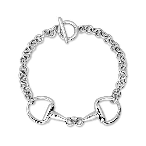 WithLoveSilver Armband aus Sterlingsilber mit Verschluss für Pferd und Pferd, 7,5 Zoll, Sterling-Silber WithLoveSilver Armband aus Sterlingsilber mit Verschluss für Pferd und Pferd, 7,5 Zoll, Sterling-Silber von W | S WITHLOVE SILVER
