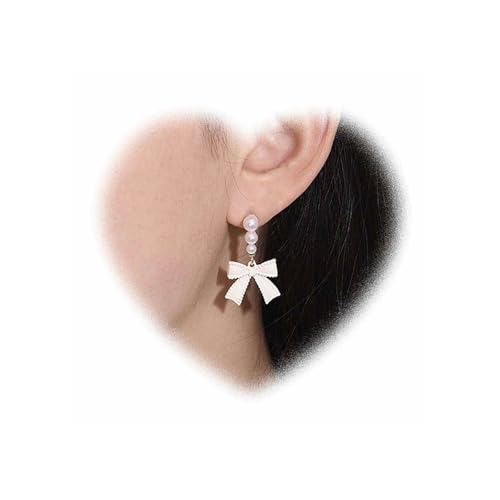 Vintage Perlen Schleife Ohrringe Mädchen Bohemian Schleife Ohrringe Perlenohrringe Hochzeit Perlenohrringe Schmuck Damen Geschenk von W WEILIRIAN