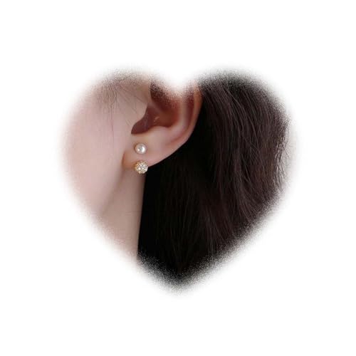 W WEILIRIAN Boho Pearl Jacke Ohrringe Kristall Perlen Ohrringe Gold Perle Ohr stecker Perle Ohrringe vorne hinten Ohrringe Schmuck für Frauen und Mädchen Geschenke von W WEILIRIAN