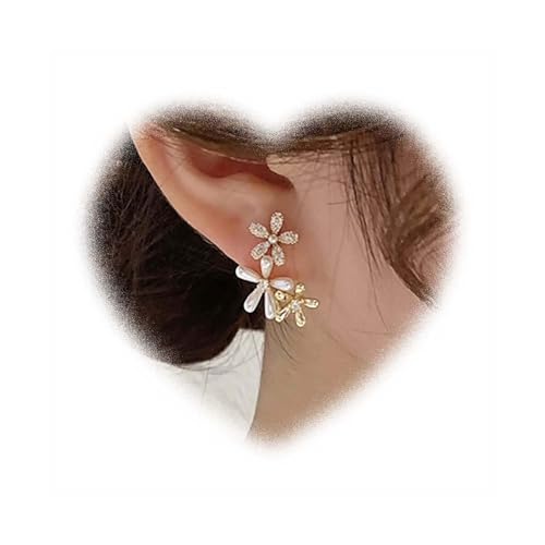 W WEILIRIAN Bohemian Kristall Blumen Ohrringe Perlen Blumen Ohrringe Gold Blumen Ohrringe Vintage Pflanzen Ohrringe Schmuck für Frauen von W WEILIRIAN