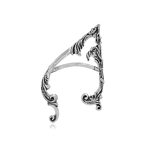 W WEILIRIAN Gothic Elf Manschette Ohrring - Silber Elfen Fee Wrap Kontur Knorpel Schmuck für Cosplay Halloween Mädchen Geschenke (Richtig) von W WEILIRIAN