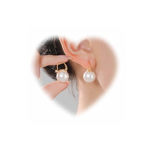 W WEILIRIAN Vintage Perlen Ohrringe Perlen Anhänger Ohrringe Gold PerlenOhrringe Perlen Hochzeitsohrringe für Damen und Mädchen Schmuck von W WEILIRIAN