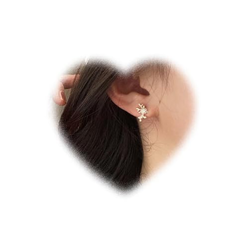 W WEILIRIAN Weihnachts Rentier Ohrringe Boho Kristall Rentier Ohrringe Strass Rentier Ohrstecker Gold Hirsch Ohrringe glitzernde Festival Ohrringe Schmuck für Frauen und Teenager Mädchen (Gold) von W WEILIRIAN