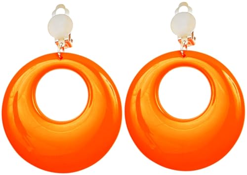 Sancto Neon Orange Ohrringe für Erwachsene von W WIDMANN MILANO Party Fashion